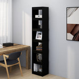 NNEVL Book Cabinet/Room Divider Black 40x30x199 cm Solid Pinewood