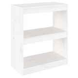 NNEVL Book Cabinet/Room Divider White 60x30x71.5 cm Solid Wood Pine