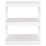 NNEVL Book Cabinet/Room Divider White 60x30x71.5 cm Solid Wood Pine
