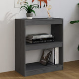 NNEVL Book Cabinet/Room Divider Grey 60x30x71.5 cm Solid Wood Pine