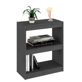 NNEVL Book Cabinet/Room Divider Grey 60x30x71.5 cm Solid Wood Pine