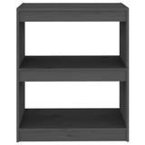 NNEVL Book Cabinet/Room Divider Grey 60x30x71.5 cm Solid Wood Pine