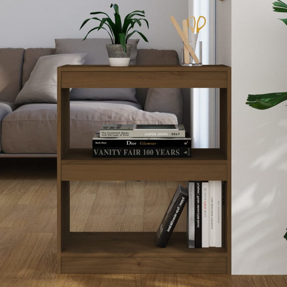 NNEVL Book Cabinet/Room Divider Honey Brown 60x30x71.5 cm Wood Pine
