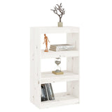 NNEVL Book Cabinet/Room Divider White 60x30x103.5 cm Solid Wood Pine