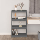 NNEVL Book Cabinet/Room Divider Grey 60x30x103.5 cm Solid Wood Pine