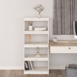 NNEVL Book Cabinet/Room Divider White 60x30x135.5 cm Solid Wood Pine