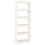 NNEVL Book Cabinet/Room Divider White 60x30x167.5 cm Solid Wood Pine