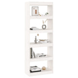 NNEVL Book Cabinet/Room Divider White 60x30x167.5 cm Solid Wood Pine