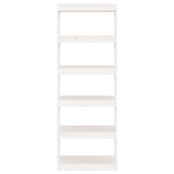 NNEVL Book Cabinet/Room Divider White 60x30x167.5 cm Solid Wood Pine
