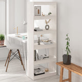 NNEVL Book Cabinet/Room Divider White 60x30x167.5 cm Solid Wood Pine