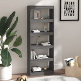 NNEVL Book Cabinet/Room Divider Grey 60x30x167.5 cm Solid Wood Pine