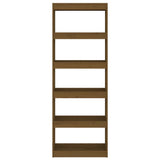 NNEVL Book Cabinet/Room Divider Honey Brown 60x30x167.5 cm Wood Pine