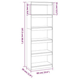 NNEVL Book Cabinet/Room Divider Honey Brown 60x30x167.5 cm Wood Pine