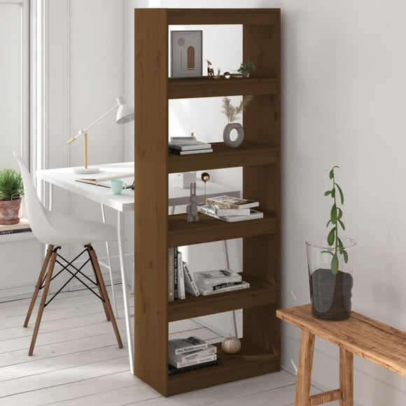 NNEVL Book Cabinet/Room Divider Honey Brown 60x30x167.5 cm Wood Pine