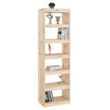 NNEVL Book Cabinet/Room Divider 60x30x199.5 cm Solid Wood Pine