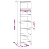 NNEVL Book Cabinet/Room Divider 60x30x199.5 cm Solid Wood Pine