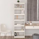 NNEVL Book Cabinet/Room Divider White 60x30x199.5 cm Solid Wood Pine