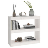 NNEVL Book Cabinet/Room Divider White 80x30x71.5 cm Solid Wood Pine