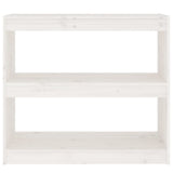 NNEVL Book Cabinet/Room Divider White 80x30x71.5 cm Solid Wood Pine
