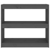 NNEVL Book Cabinet/Room Divider Grey 80x30x71.5 cm Solid Wood Pine