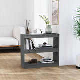 NNEVL Book Cabinet/Room Divider Grey 80x30x71.5 cm Solid Wood Pine
