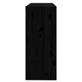NNEVL Book Cabinet/Room Divider Black 80x30x71.5 cm Solid Wood Pine