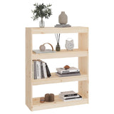 NNEVL Book Cabinet/Room Divider 80x30x103.5 cm Solid Wood Pine