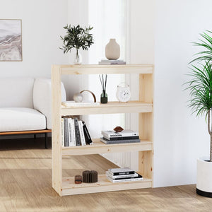 NNEVL Book Cabinet/Room Divider 80x30x103.5 cm Solid Wood Pine