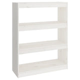 NNEVL Book Cabinet/Room Divider White 80x30x103.5 cm Solid Wood Pine