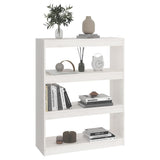 NNEVL Book Cabinet/Room Divider White 80x30x103.5 cm Solid Wood Pine