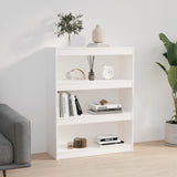 NNEVL Book Cabinet/Room Divider White 80x30x103.5 cm Solid Wood Pine