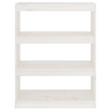 NNEVL Book Cabinet/Room Divider White 80x30x103.5 cm Solid Wood Pine