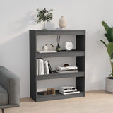 NNEVL Book Cabinet/Room Divider Grey 80x30x103.5 cm Solid Wood Pine