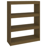 NNEVL Book Cabinet/Room Divider Honey Brown 80x30x103.5 cm Wood Pine