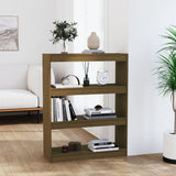 NNEVL Book Cabinet/Room Divider Honey Brown 80x30x103.5 cm Wood Pine