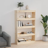 NNEVL Book Cabinet/Room Divider 80x30x135.5 cm Solid Wood Pine