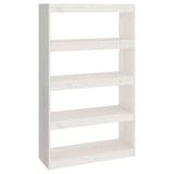 NNEVL Book Cabinet/Room Divider White 80x30x135.5 cm Solid Wood Pine