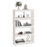 NNEVL Book Cabinet/Room Divider White 80x30x135.5 cm Solid Wood Pine