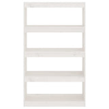 NNEVL Book Cabinet/Room Divider White 80x30x135.5 cm Solid Wood Pine