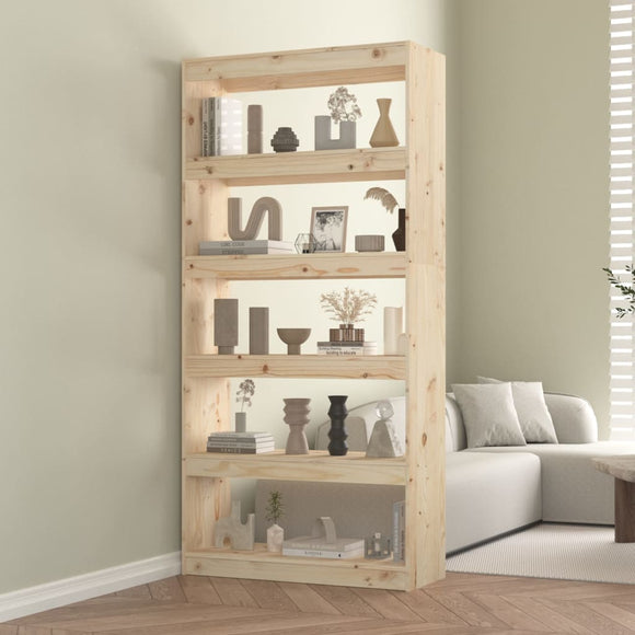 NNEVL Book Cabinet/Room Divider 80x30x167.4 cm Solid Wood Pine