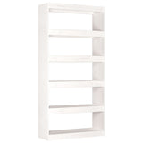 NNEVL Book Cabinet/Room Divider White 80x30x167.4 cm Solid Wood Pine