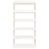 NNEVL Book Cabinet/Room Divider White 80x30x167.4 cm Solid Wood Pine