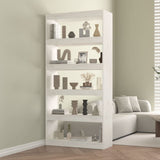 NNEVL Book Cabinet/Room Divider White 80x30x167.4 cm Solid Wood Pine