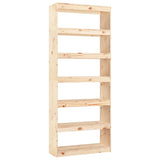 NNEVL Book Cabinet/Room Divider 80x30x199.5 cm Solid Wood Pine