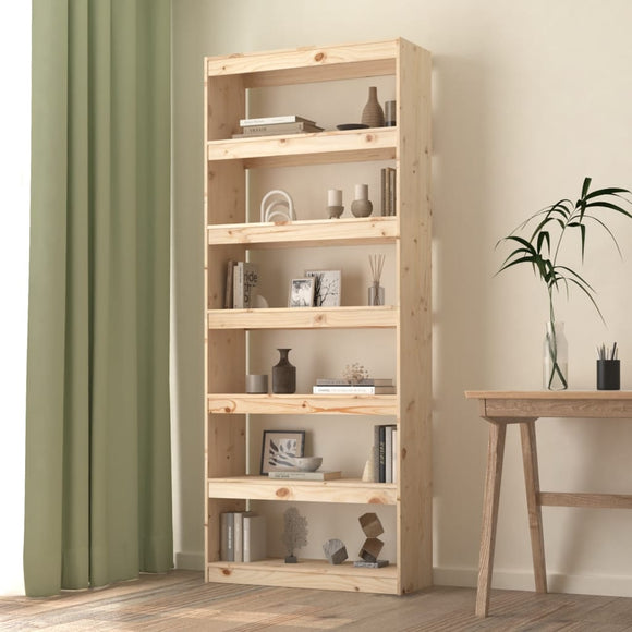 NNEVL Book Cabinet/Room Divider 80x30x199.5 cm Solid Wood Pine