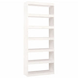 NNEVL Book Cabinet/Room Divider White 80x30x199.5 cm Solid Wood Pine