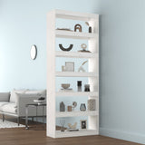 NNEVL Book Cabinet/Room Divider White 80x30x199.5 cm Solid Wood Pine