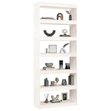 NNEVL Book Cabinet/Room Divider White 80x30x199.5 cm Solid Wood Pine