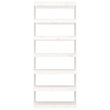 NNEVL Book Cabinet/Room Divider White 80x30x199.5 cm Solid Wood Pine
