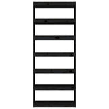 NNEVL Book Cabinet/Room Divider Black 80x30x199.5 cm Solid Wood Pine